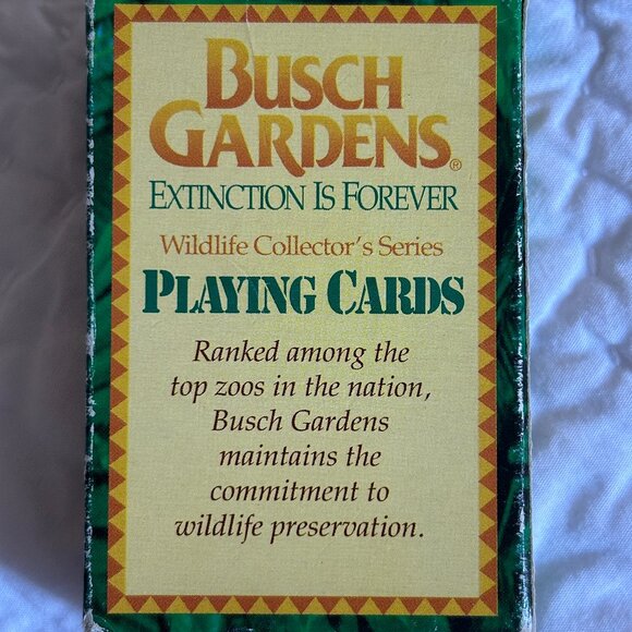 Busch Gardens White Tiger Big Cat Wildlife Preservation 54 Deck Playing Cards - Picture 7 of 9
